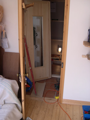 door leans